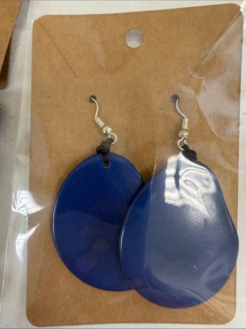 J. Crew Factory Deep Blue Teardrop Dangle Earrings